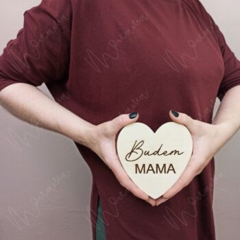 Drevený míľnik "Budem mama" - Image 3