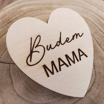 Drevený míľnik "Budem mama" - Image 2