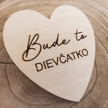 Drevený míľnik "Bude to DIEVČATKO" - Image 2