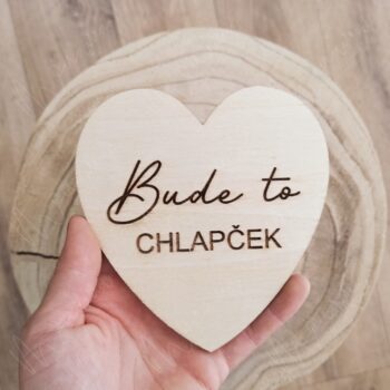 Drevený míľnik "Bude to CHLAPČEK" - Image 4