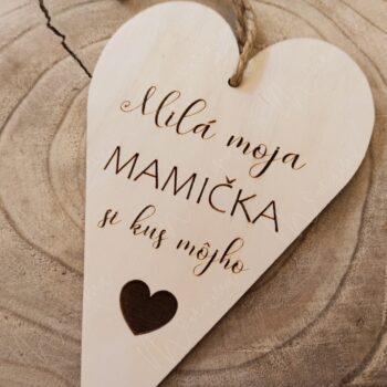 Drevené srdiečko "Pre mamičku IV." - Image 3