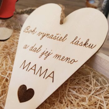 Drevené srdiečko "Pre mamičku I." - Image 2
