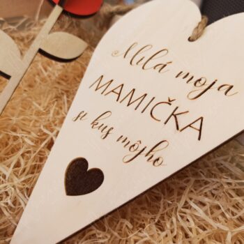 Drevené srdiečko "Pre mamičku IV." - Image 2