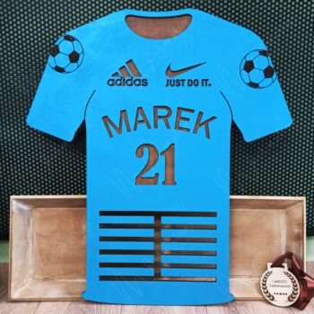 "Vešiak" futbalový dres na medaile