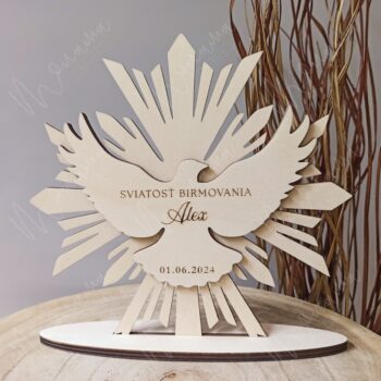Drevená pamiatka HOLUBICA "Sviatosť birmovania" - Image 4
