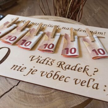 Drevená tabuľa na peniaze "Vidíš" - Image 3