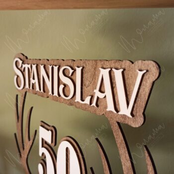 Drevený darček k 50. narodeninám – Lovu zdar! - Image 2