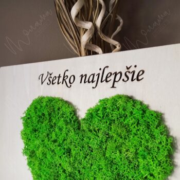 Machový obraz "SRDCE" narodeninový - Image 5